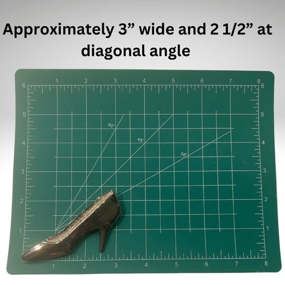 High-heel Silver Tone Metal Chunky Large Brooch - Picture 9 of 13